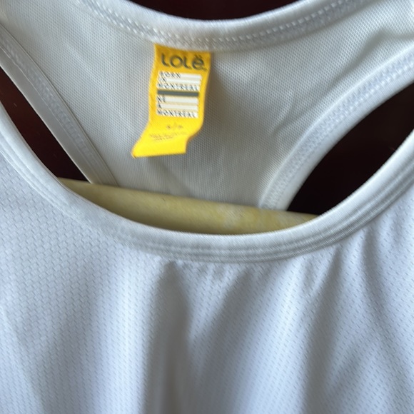 White racer back tennis top with mesh sides. Worn only once - Picture 3 of 3